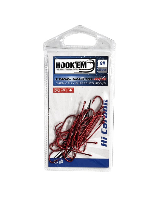 Hookem Long Shank Hooks 25pc