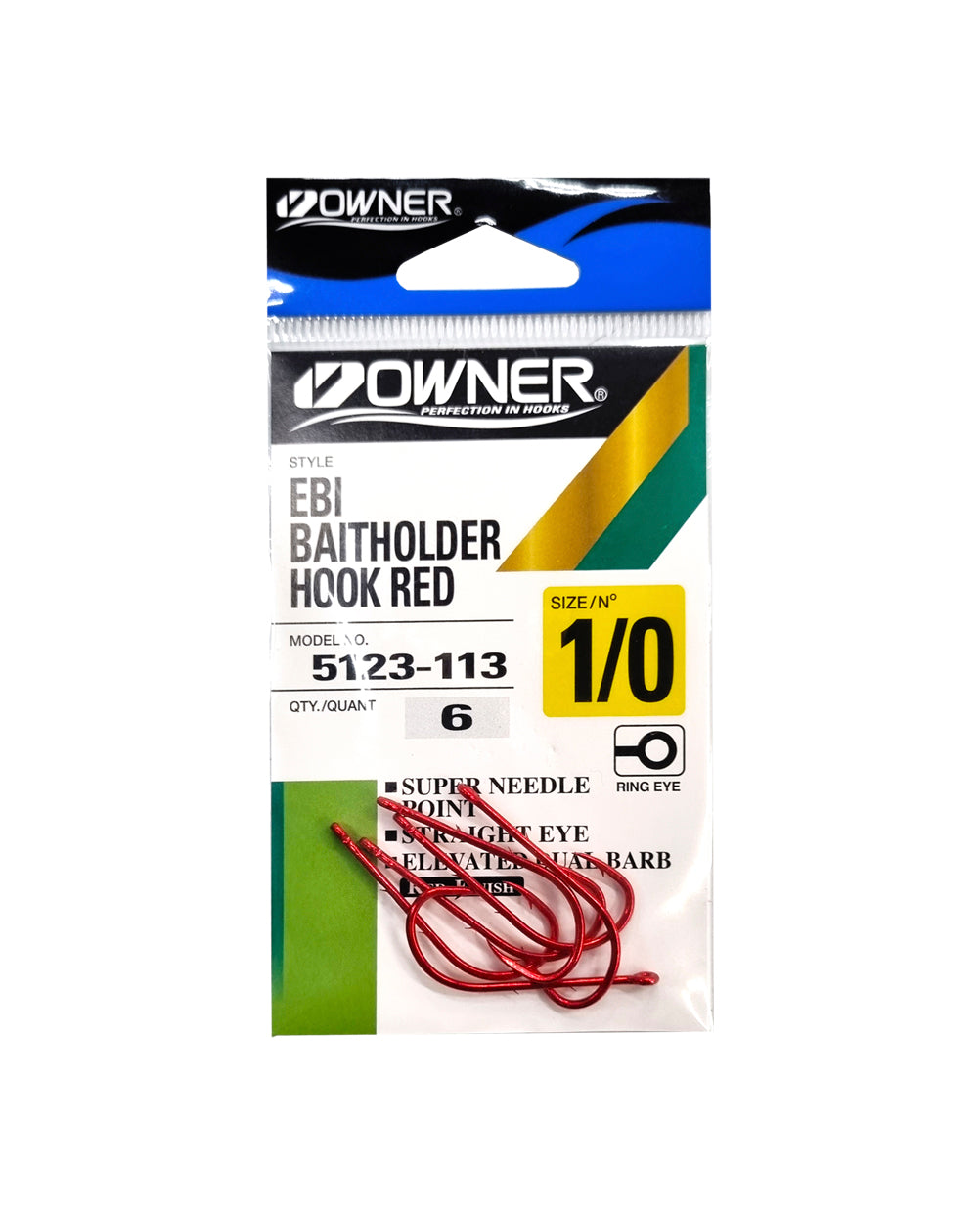 Owner EBI Baitholder Hooks Red
